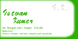istvan kumer business card