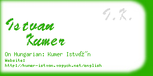 istvan kumer business card